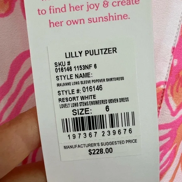 Lilly Pulitzer Iralanne Popover Dress. Size 6. NWT - Picture 10 of 10